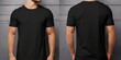 © Andrii Zastrozhnov - A retail clothing collage featuring a young man in a black T-shirt, showcasing front and back views.