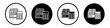 Estimate cost delivery icon set. total delivery charges vector symbol in black filled and outlined style.