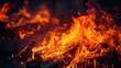 © JVLMediaUHD - The magic texture of fire with bright orange spots