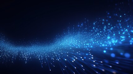 Poster - form of speed of light, point of light. distributed register technology, background made of lines, c