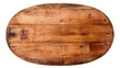 Oval wooden plank cut out
