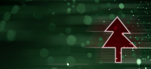 Wall Mural - abstract green bokeh defocus glitter blur background.