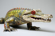 whimsical crocodile made of contoured ovals, decorations, art
