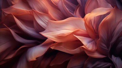 A close up of a flower with many petals and leaves, AI