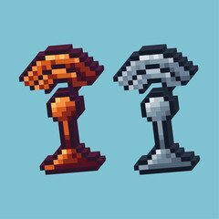 Fototapete - Isometric Pixel art 3d of icon for items asset. icon on pixelated style.8bits perfect for game asset or design asset element for your game design asset.