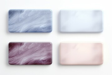 Wall Mural - A set of realistic marble interface buttons and panels. Textured backgrounds and elements.