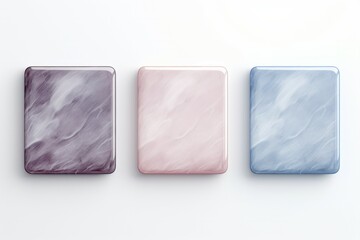Wall Mural - A set of realistic marble interface buttons and panels. Textured backgrounds and elements.