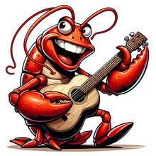 Lobster Playing Guitar