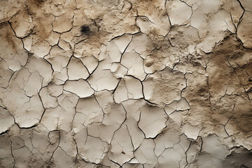 Poster - Abstract, minimalist fingerprint on a backdrop of cracked clay.