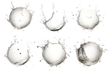 Poster - Water splashes. Water drops on transparent background. Isolated.