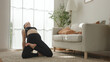 © JR-50 - Serenity in Solitude, Yoga Practice in a Sunlit Room