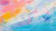 Abstract colorful oil painting on canvas texture background. Closeup of acrylic paint strokes on canvas.