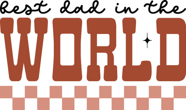 father's day retro svg design and digital download