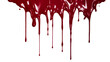 Bloody stains. Smudges and splashes of red liquid on a white background. Red ink splatters and drips.