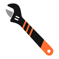 Poster - Wrench tool vector icon. Stylish modern gas key. Tool for work vector. Icon Wrench for repair and construction. Construction tool.
