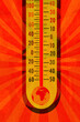 © IKON Images - Globe in thermometer with high temperatures in Africa, Europe and the Middle East