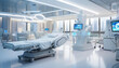 © IRStone - Interior of modern hospital operation room with medical equipment and monitoring screens