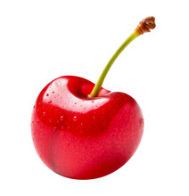 Red Cherry Isolated On A Transparent Background
