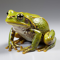 frog on a white background