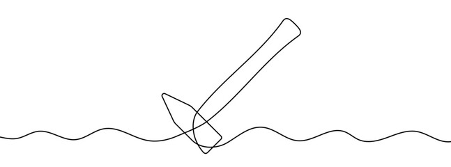 Wall Mural - continuous editable line drawing of hummer. single line hummer icon.