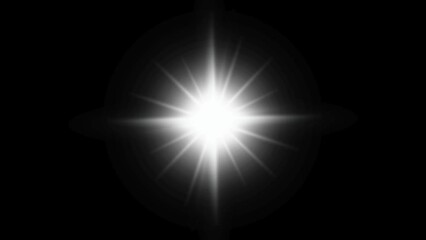 Wall Mural - twinkling starlight on transparent background with alpha channel. magic light sphere star, stars shi