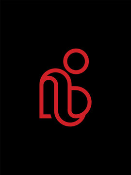 n combination mother mongram logo template