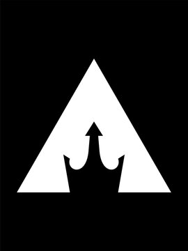 A combination crown monogram logo template