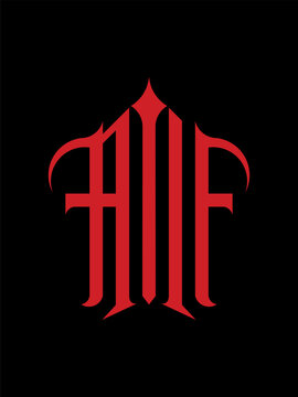 ALLF monogram logo template