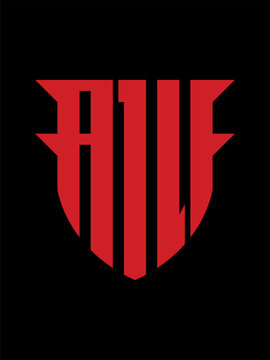 ALLF monogram logo template