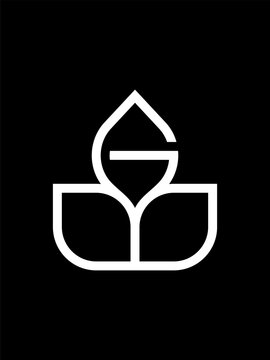 G combination flower monogram logo template