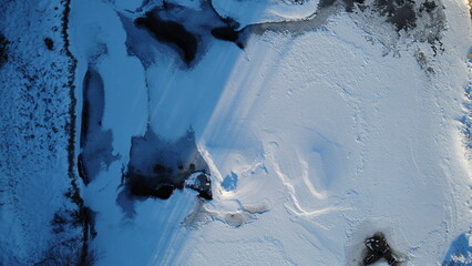 Wall Mural - Majestic winter landscape seen from above