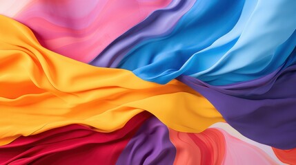 Poster - A close up of a colorful fabric with different colors, AI