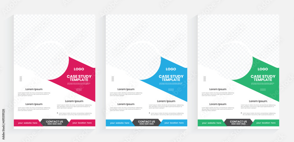 Case study a4 flyer design, Creative editable vector flier template ...