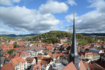 Canvas Print - Blick von der Kirche St. Georg in Schmalkalden