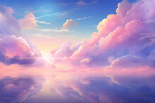  Pink Clouds.backgroound. Surrealism.dreams.