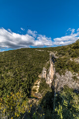 Canvas Print - Gorges de l'Aiguillon dites Les Concluses à Lussan, Gard, France