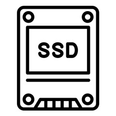 Wall Mural - Solid State Drive Icon Style