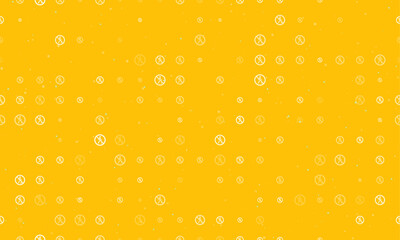 Poster - seamless background pattern of evenly spaced white pedestrian traffic prohibited signs of different 