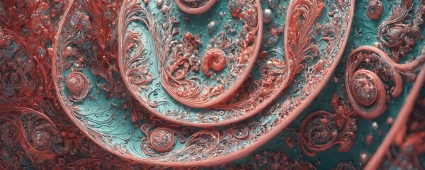 Wall Mural - a close up of a red and blue swirl