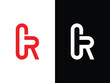 CR or GR letter logo design