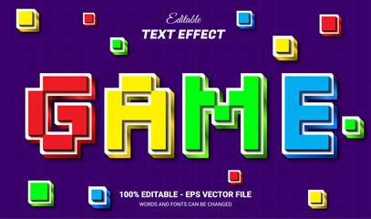 Wall Mural - game pixel editable text effect