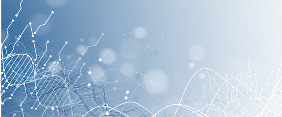 Wall Mural - abstract artificial intelligence dna technology. science and social concept. futuristic connection s
