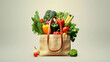 Groceries, vegetables and fruits shopping bag basket. Healthy food, lifestyle, nutrition,