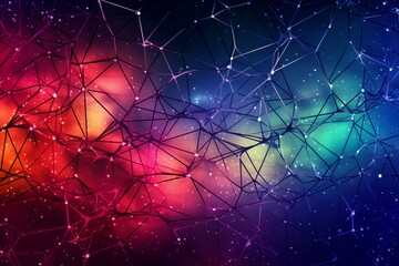 Wall Mural - a conceptual abstract background symbolizing growth and evolution through an intricate web of interc