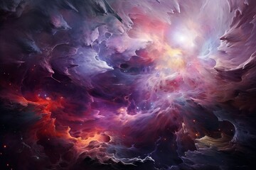 Wall Mural - abstract representation of exploration and discovery showcased through a cosmic voyage of swirling n