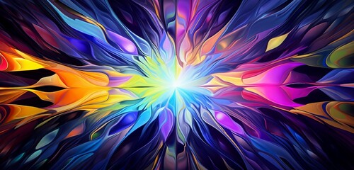 Wall Mural - abstract representation of transformation and metamorphosis portrayed through a kaleidoscope of evol