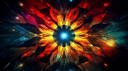 Wall Mural - abstract representation of transformation and metamorphosis portrayed through a kaleidoscope of evol