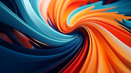 Wall Mural - an abstract conceptual background symbolizing duality portrayed in a symphony of swirling patterns a