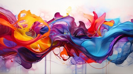 Wall Mural - an abstract representation of interconnectedness and unity portrayed through a symphony of intertwin