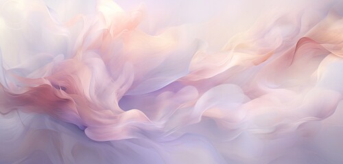 Wall Mural - an ethereal digital abstract artwork featuring delicate shades of pearlescent white